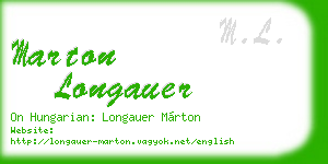 marton longauer business card