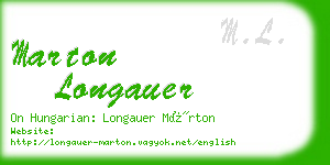 marton longauer business card